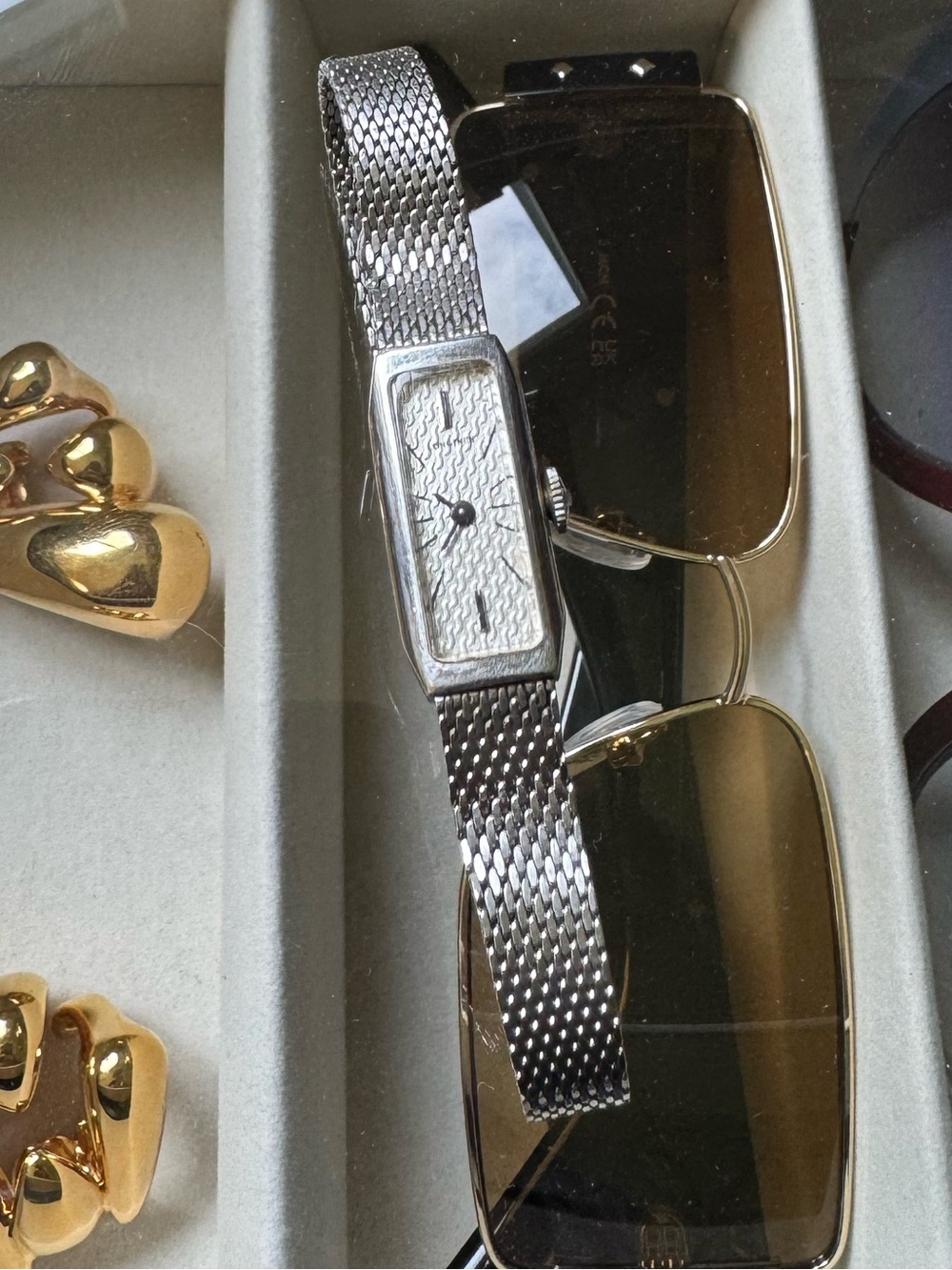 Longines 1940’s 10K White Gold Filled Vintage Women’s Watch With Mesh band